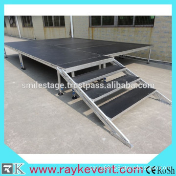 1.22mx1.22m folding stage movable stage panels with adjustable legs